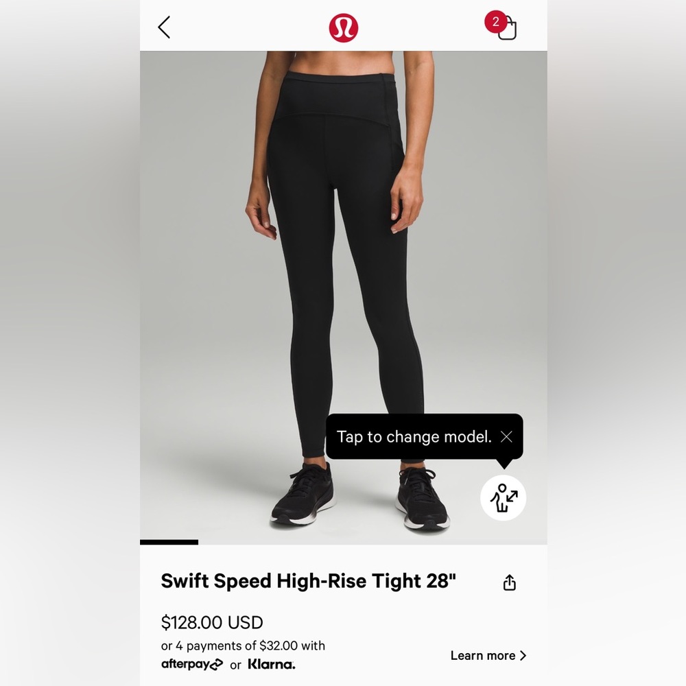 Lululemon swift speed tights black size 12